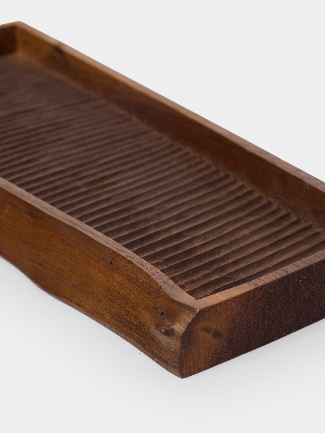Thursday Furniture - Hand-Carved Walnut Platter - Dark Brown - ABASK