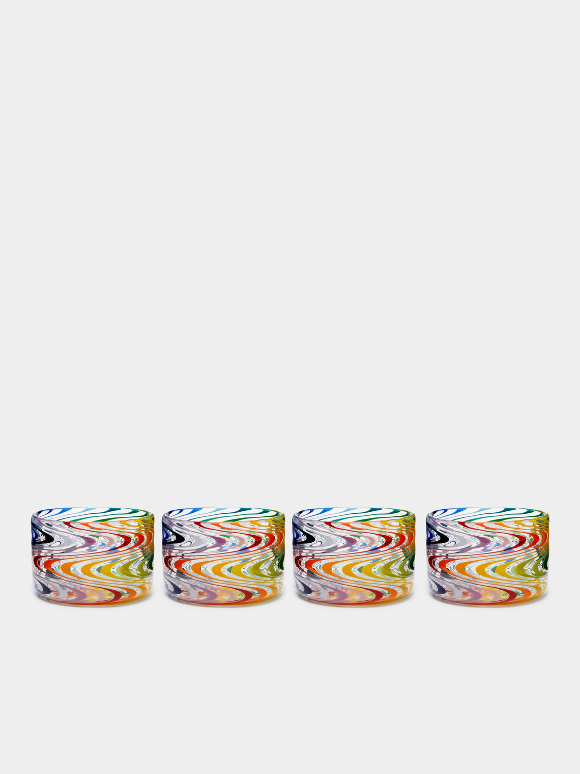 Pierrot Doremus - Hand-Blown Glass Wig Wag Bowls (Set of 4) - Multiple - ABASK 