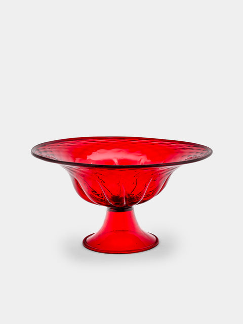 Antique and Vintage - 1930s Venini Murano Glass Bowl - Red - ABASK - 
