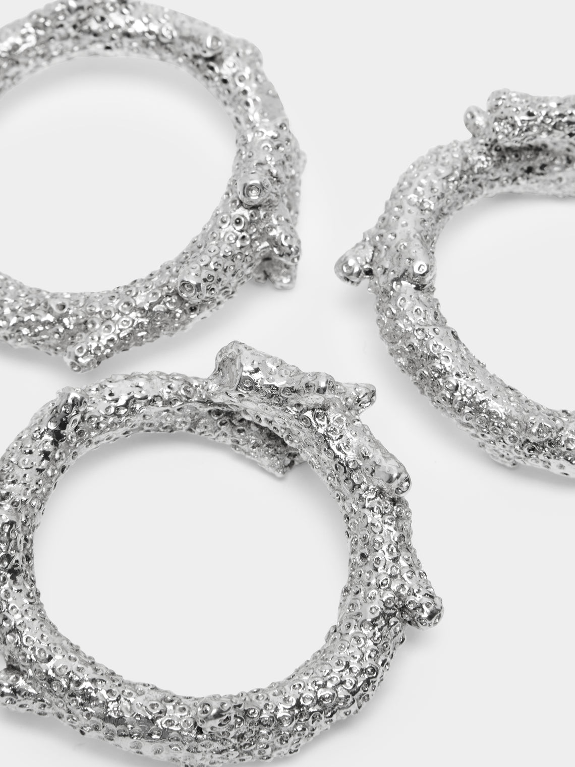 Objet Luxe - Silver-Plated Napkin Rings (Set of 4) -  - ABASK
