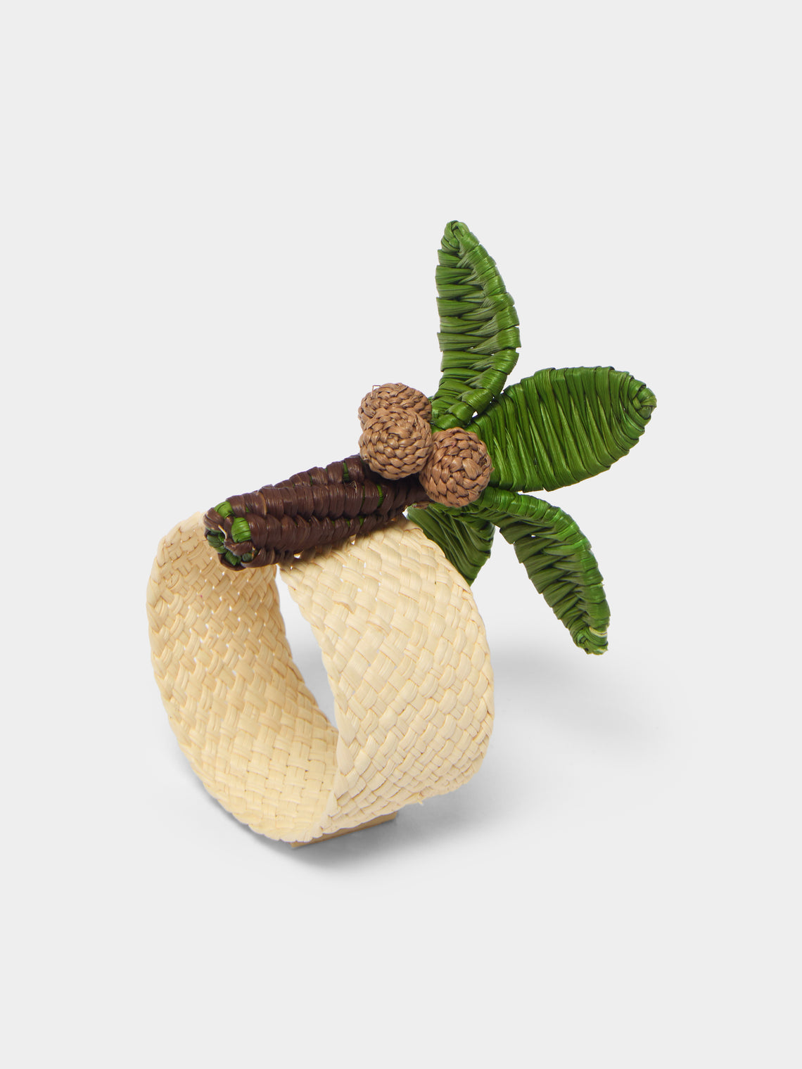 Coro Cora - Palm Tree Handwoven Iraca Palm Napkin Rings (Set of 4) -  - ABASK - 