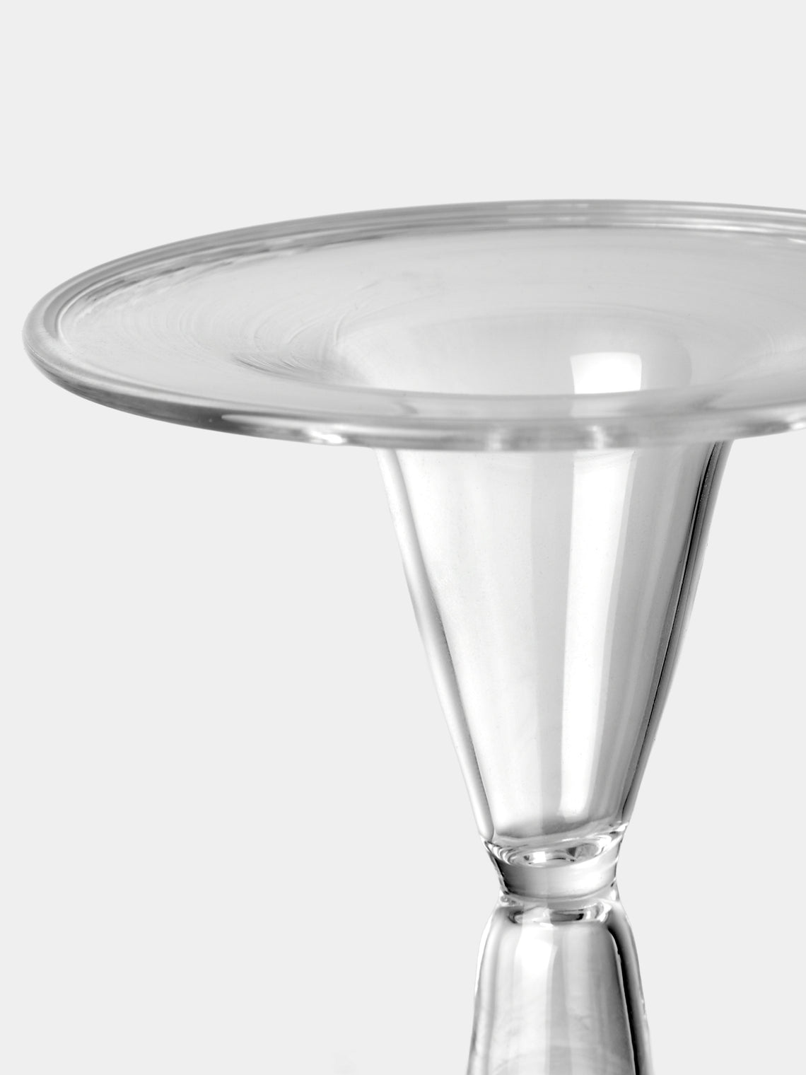 Alya Tannous - Simple Hand-Blown Glass Medium Dessert Bowl - Clear - ABASK