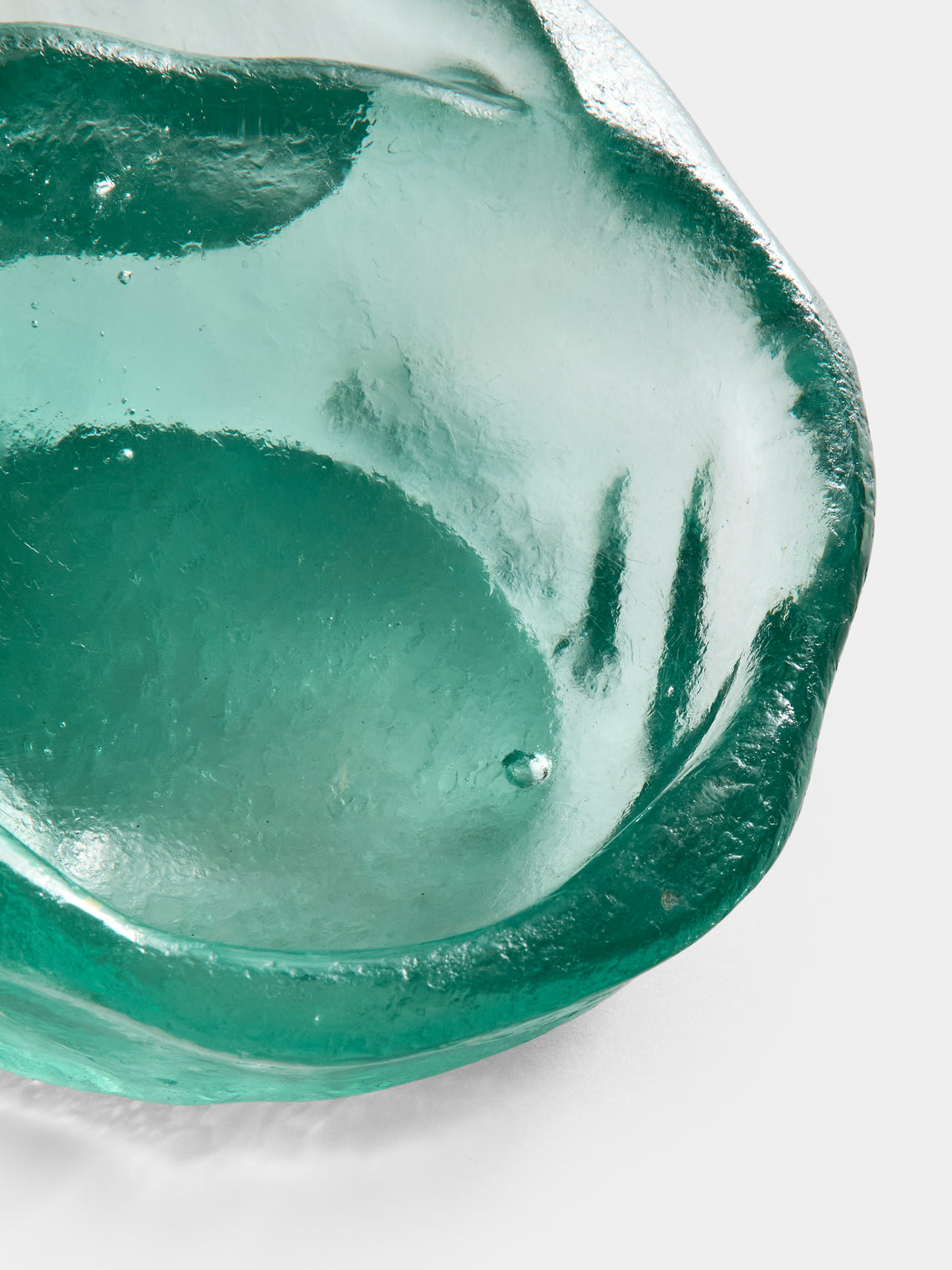 Antique and Vintage - 1930s Seguso Murano Glass Ashtray - Green - ABASK