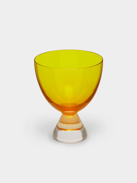 NasonMoretti - Archive Revival 1941 Hand-Blown Murano Wine Glasses (Set of 2) - Yellow - ABASK - 
