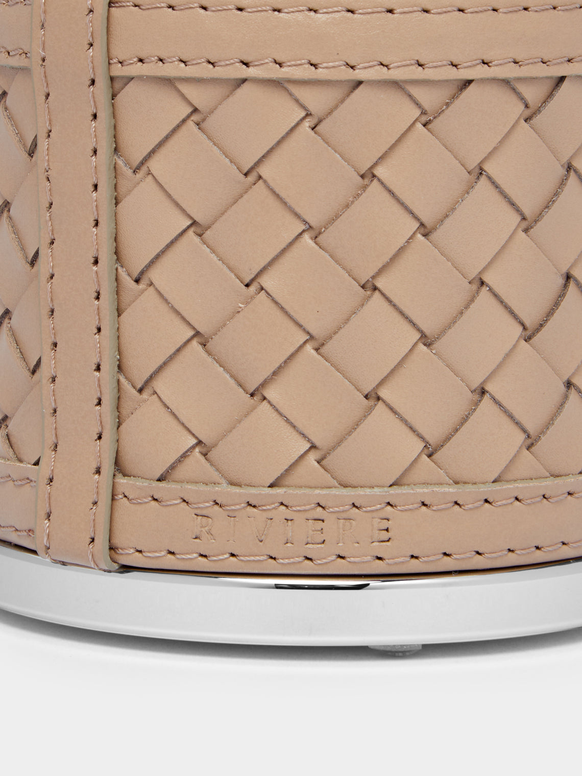Riviere - Woven Leather Lidded Box -  - ABASK