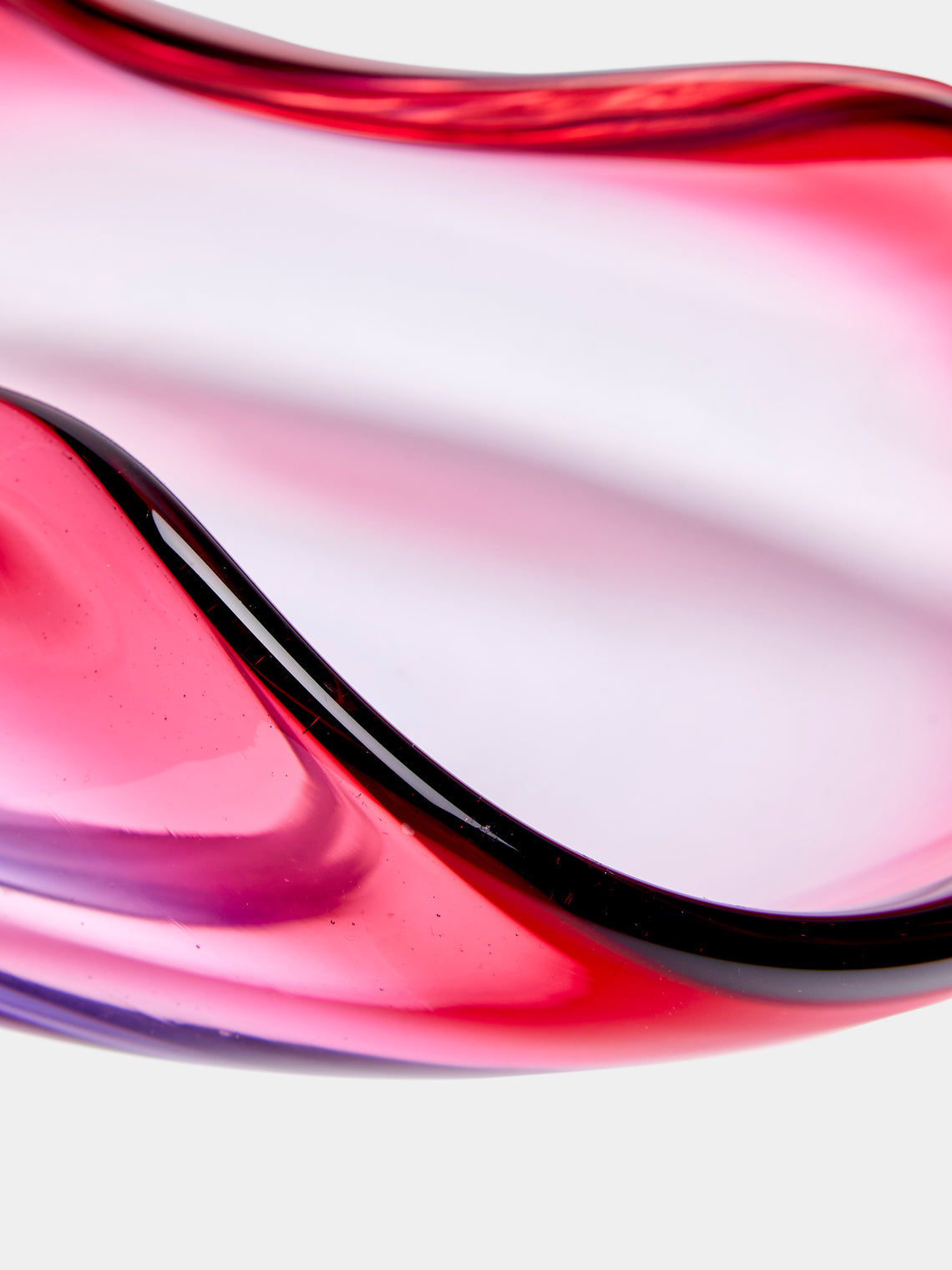 Antique and Vintage - 1960s Seguso Murano Glass Platter - Pink - ABASK