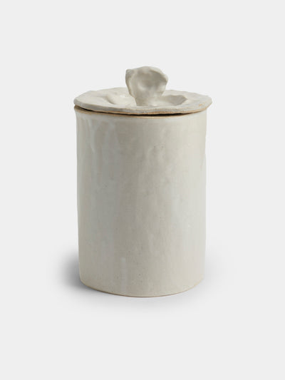 Estudio Vernís - Wood-Fired Stoneware Storage Jar - White - ABASK - 