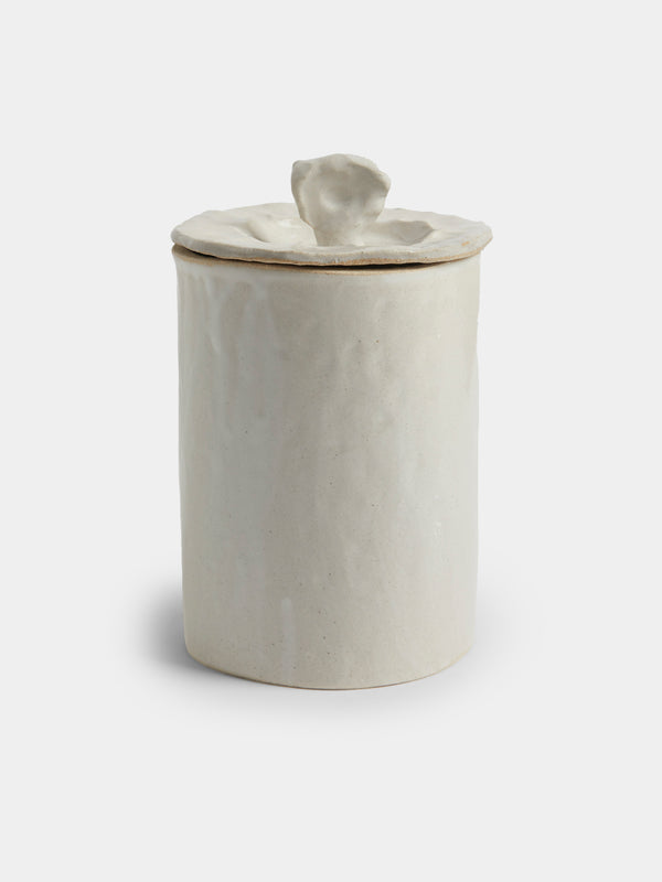 Estudio Vernís - Wood-Fired Stoneware Storage Jar - White - ABASK - 