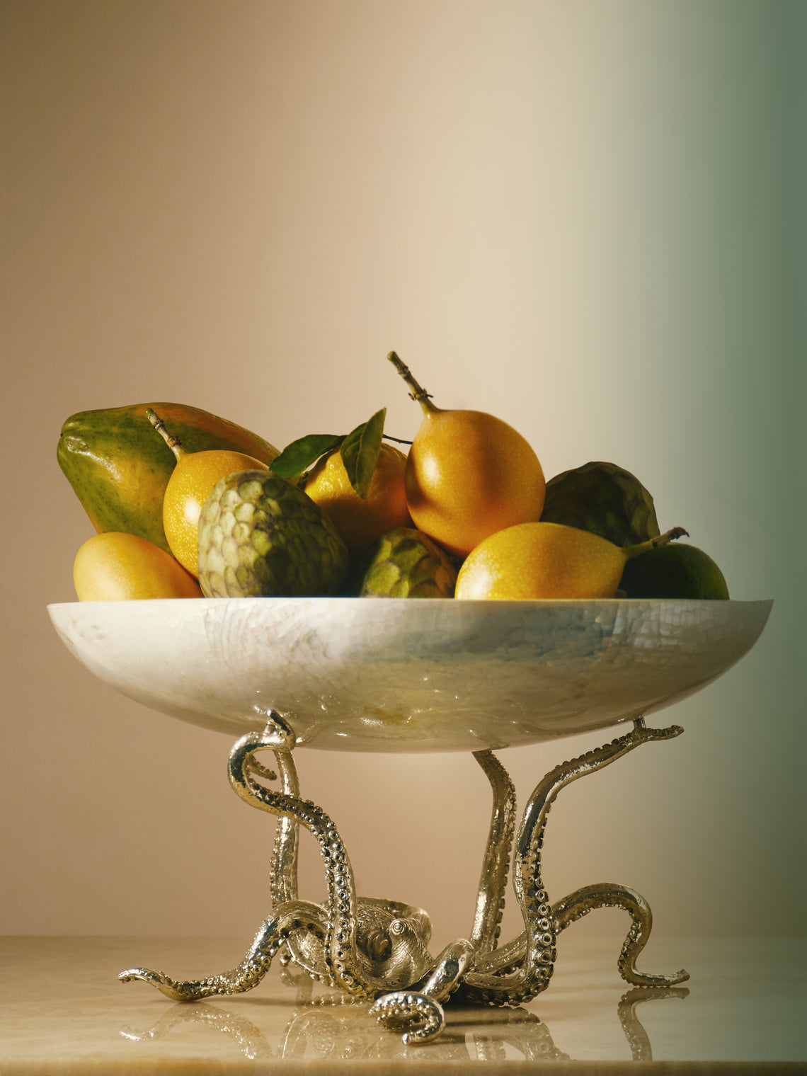 Objet Luxe - Silver-Plated and Shell Fruit Bowl -  - ABASK