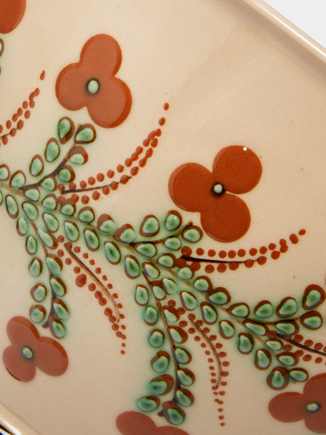 Poterie d’Évires - Flowers Hand-Painted Ceramic Salad Bowl -  - ABASK