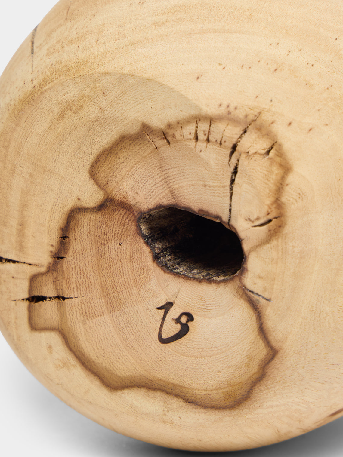 Thursday Furniture - Hand-Turned Fig Vase (9in/23cm) - Natural - ABASK