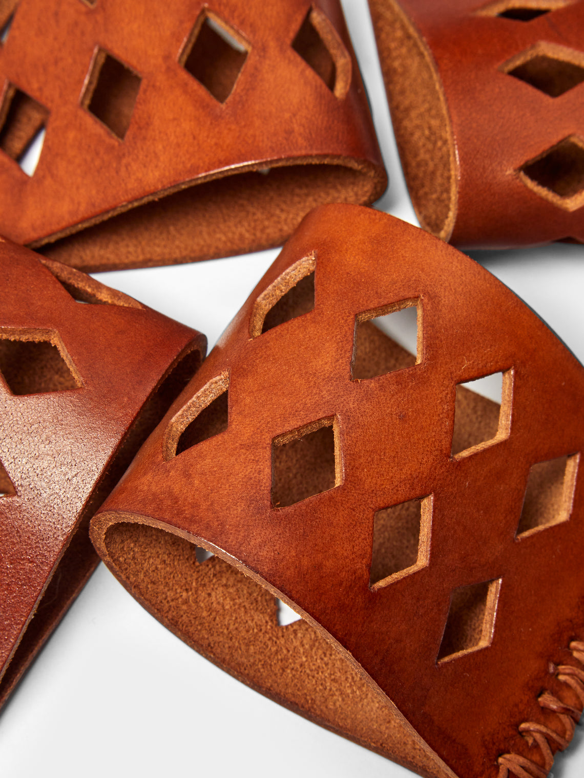 Peter Speliopoulos Projects - Hand-Stained Leather Napkin Rings (Set of 4) -  - ABASK
