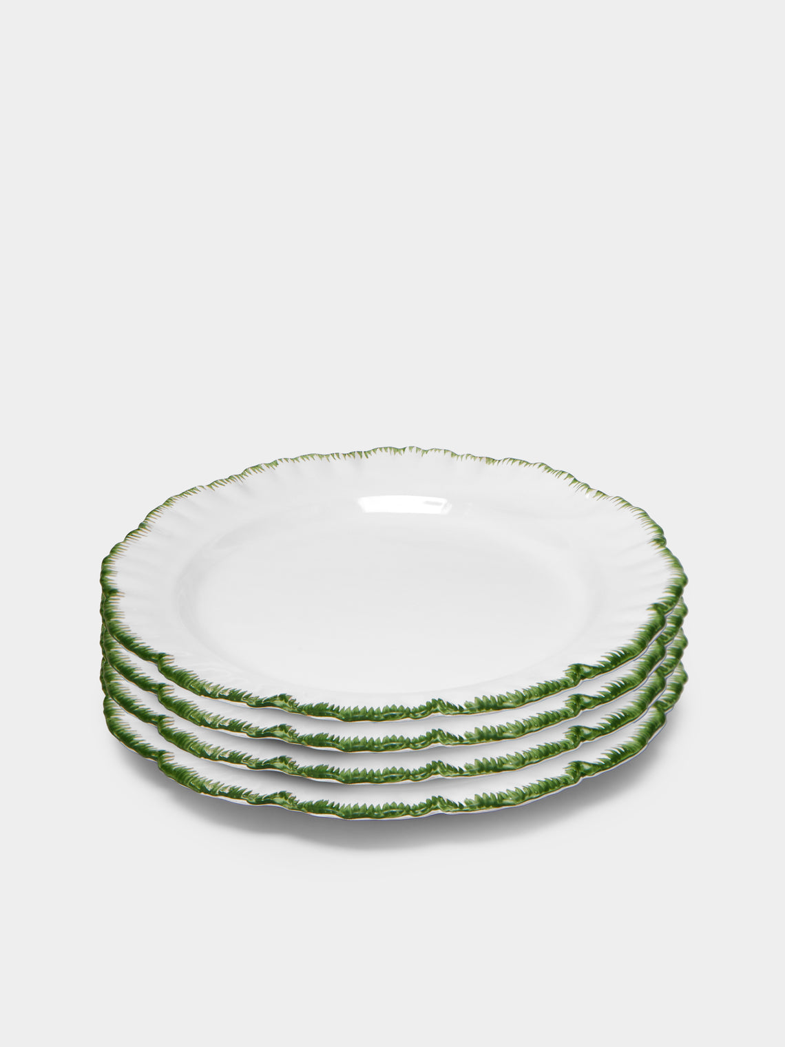 Atelier Soleil - Combed Edge Hand-Painted Ceramic Side Plates (Set of 4) -  - ABASK