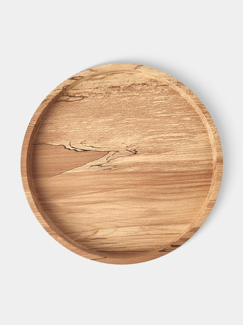 Bird & Branch - Spalted Beech Wood Service Tray (17.5in/44cm) - Natural - ABASK - 