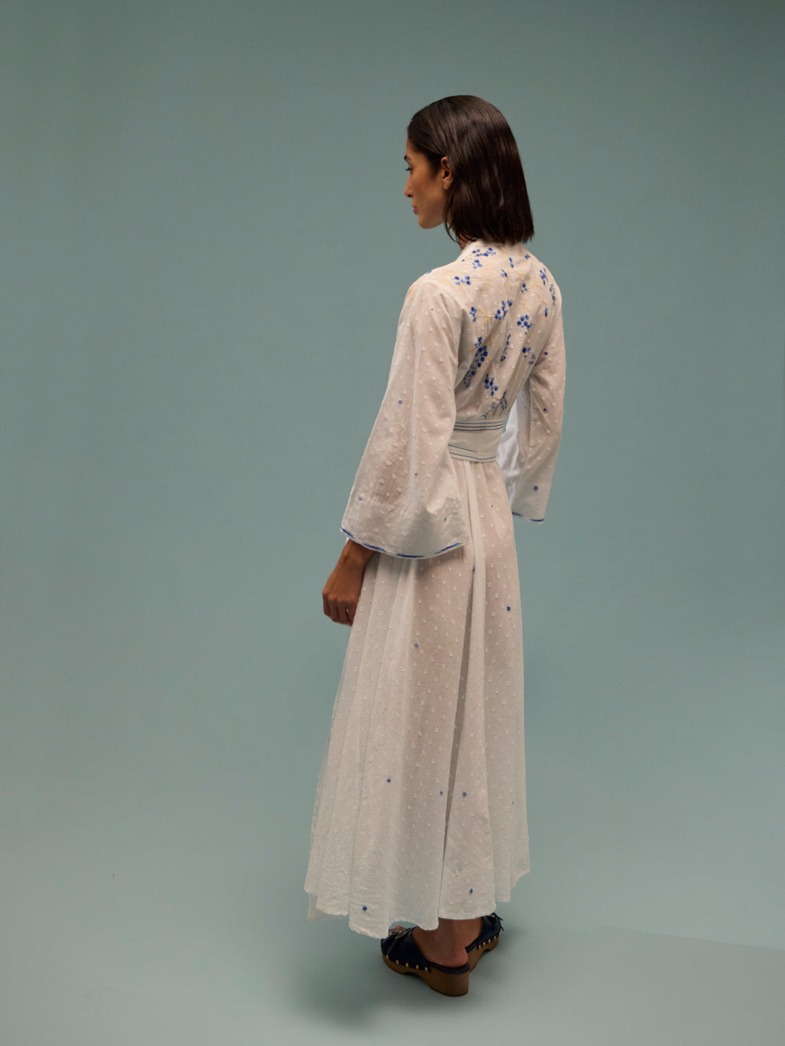 Thierry Colson - The Almudena Cotton Long Dress - White - ABASK