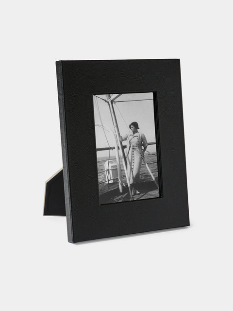 Pinetti - Leather Photo Frame (5x7") - Black - ABASK - 