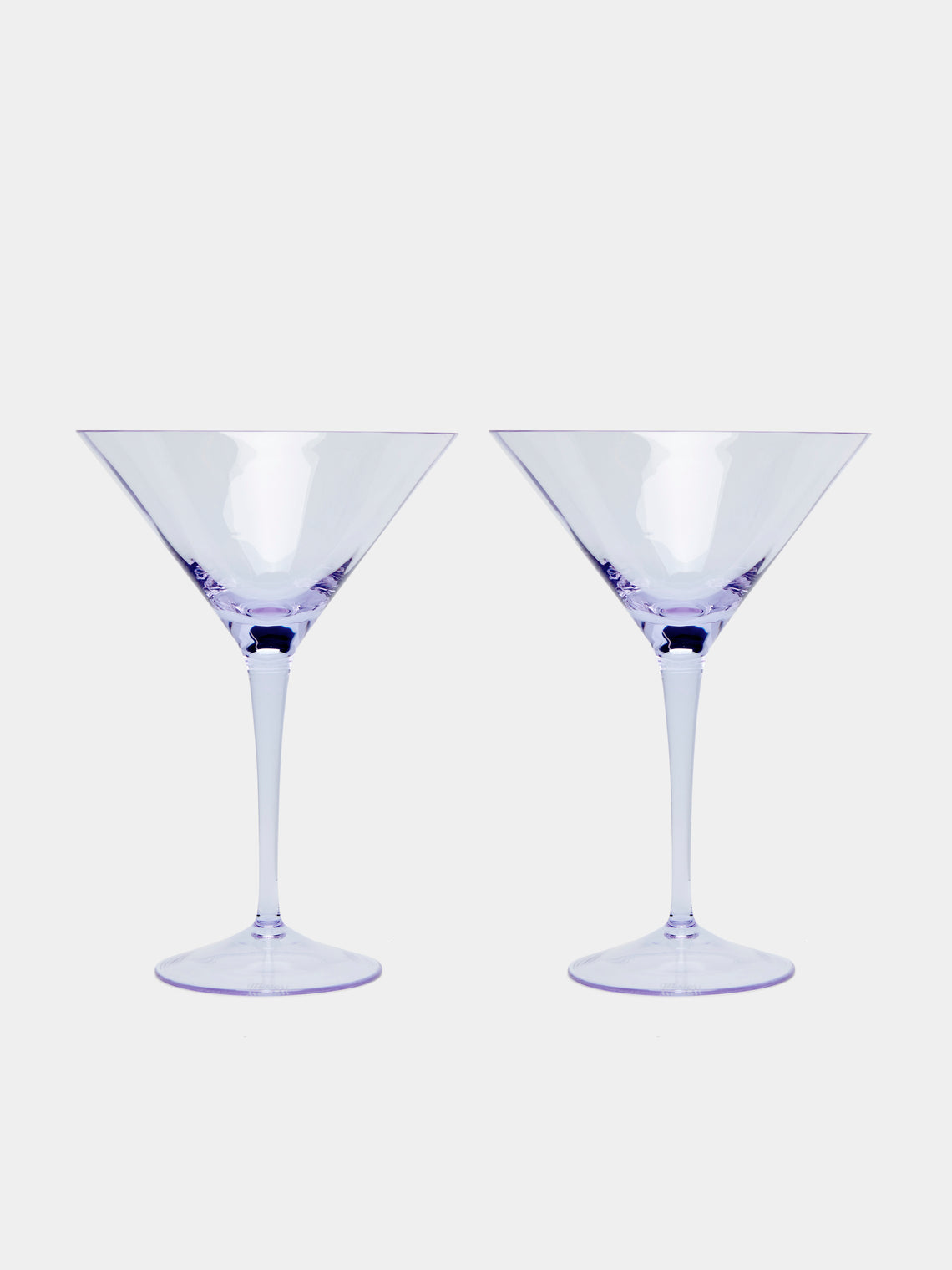 Moser - Optic Hand-Blown Crystal Martini Glasses (Set of 2) -  - ABASK