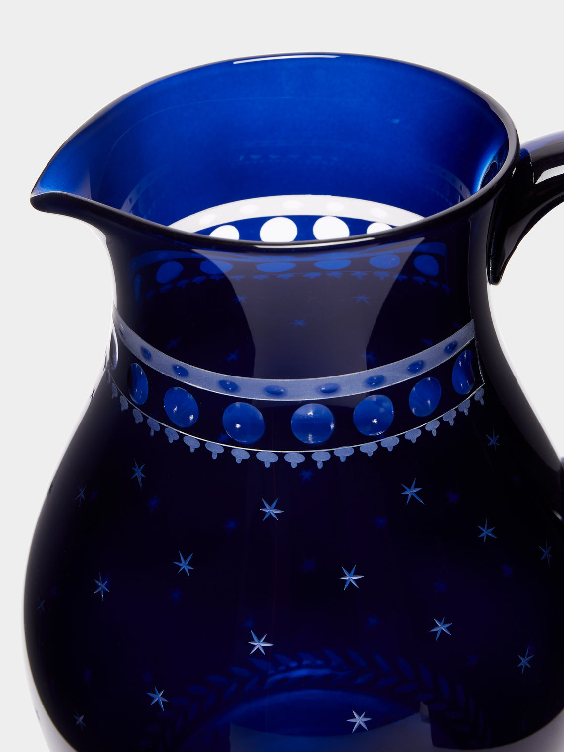Artel - Staro Hand-Engraved Crystal Jug (51oz/1.5L) - Blue - ABASK