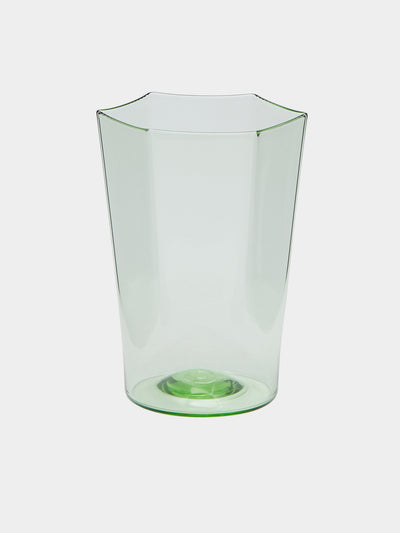 Yali Glass - Venexia Hand-Blown Murano Glass Small Tumblers (Set of 2) - Green - ABASK- 