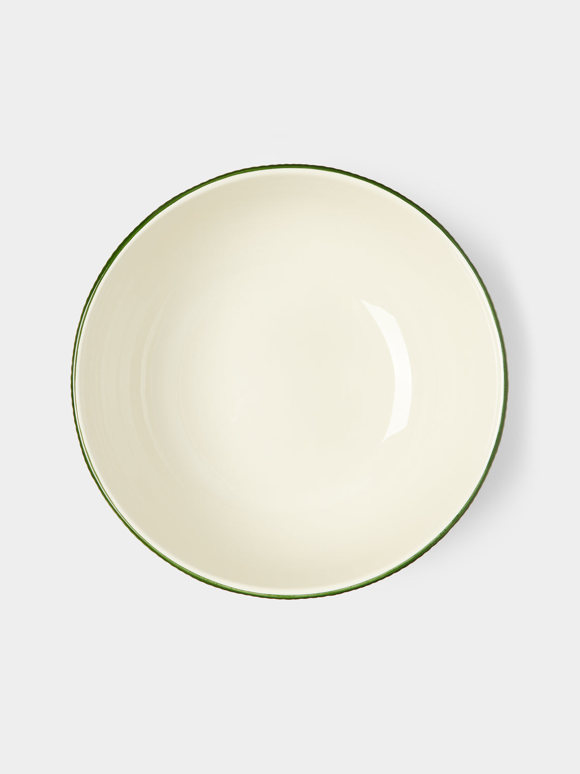 Este Ceramiche - Wicker Hand-Painted Ceramic Large Salad Bowl -  - ABASK