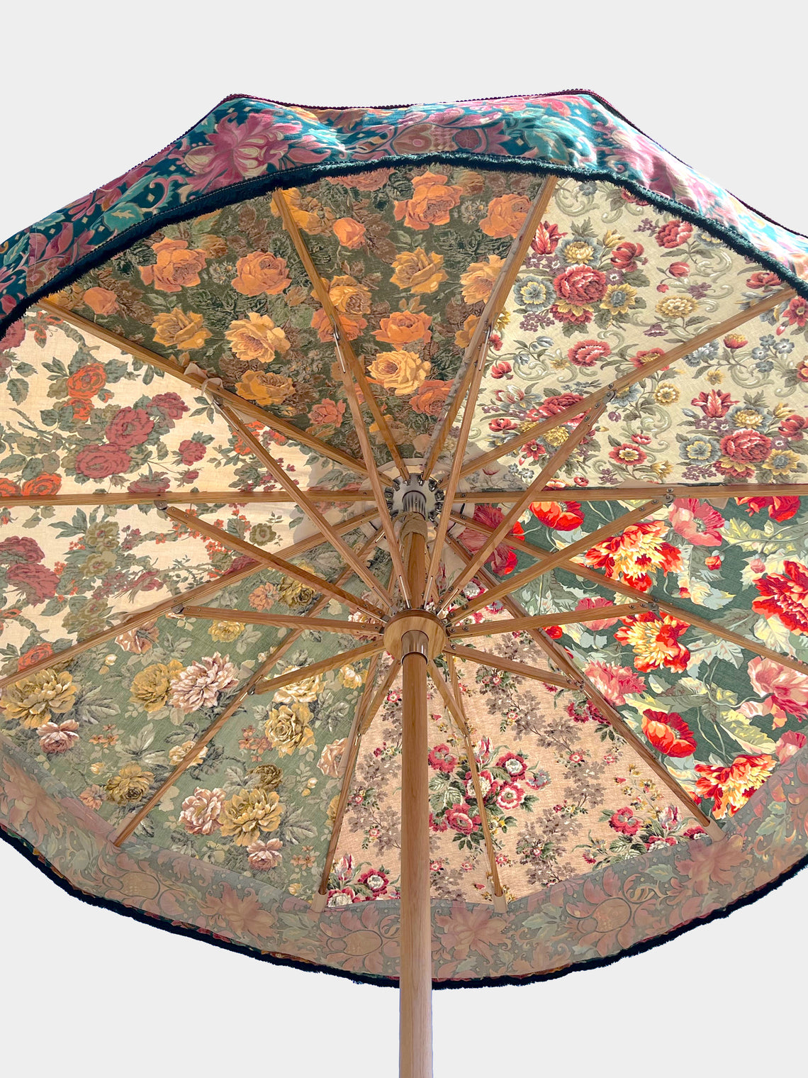 Sunbeam Jackie - Amaryllis Vintage-Cotton Parasol - Green - ABASK