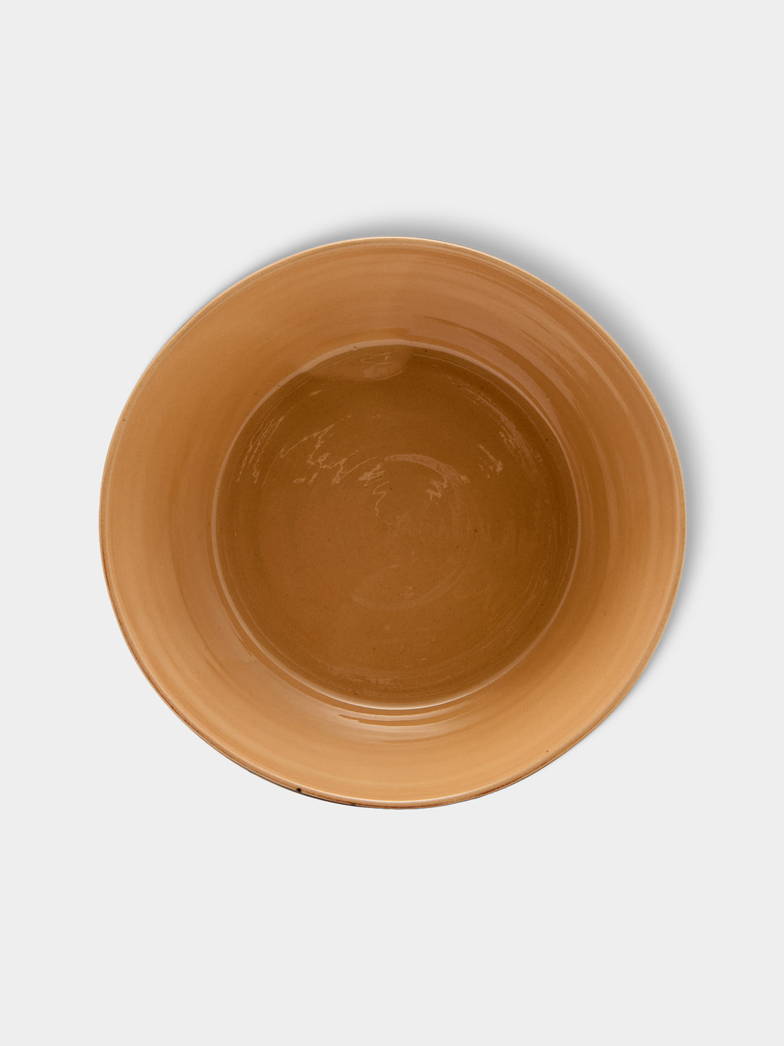 Poterie d’Évires - Flowers Hand-Painted Ceramic Large Handled Serving Bowl - Cream - ABASK