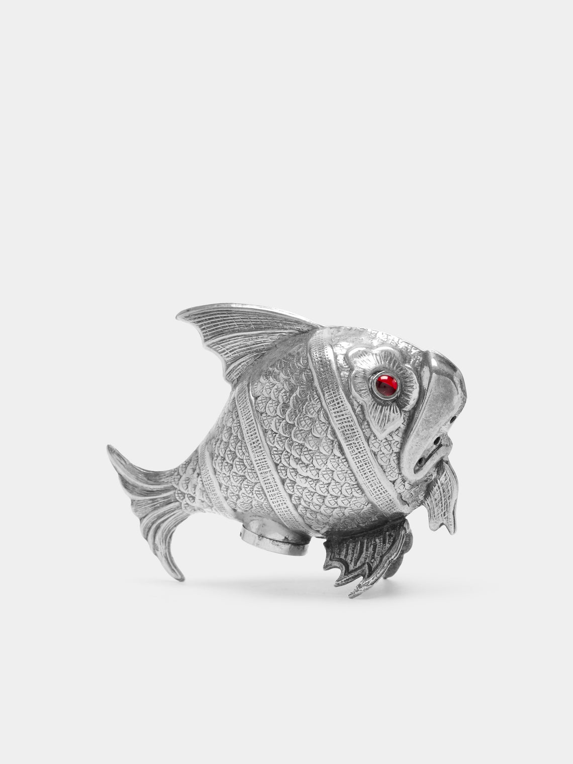 Antique and Vintage - Early-20th Century Solid Silver Fish Salt and Pepper Shakers -  - ABASK