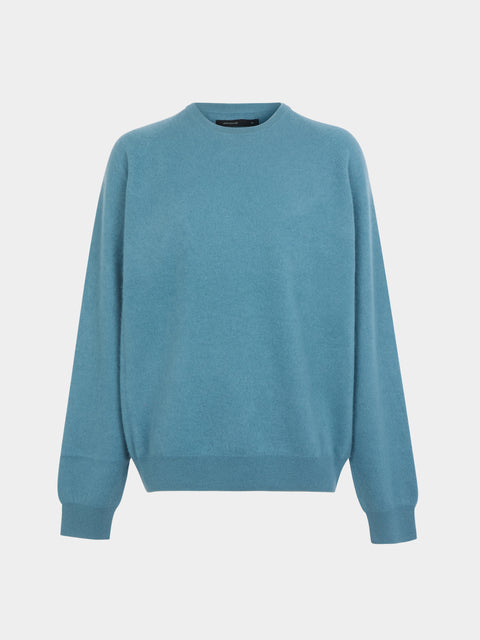 Frenckenberger - Cashmere R-Neck Boyfriend Sweater | Size: L -  - ABASK - 