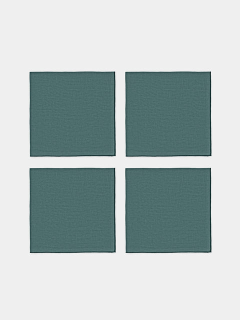 Borgo delle Tovaglie - Filo Linen Extra Large Napkins (Set of 4) - Blue - ABASK - 