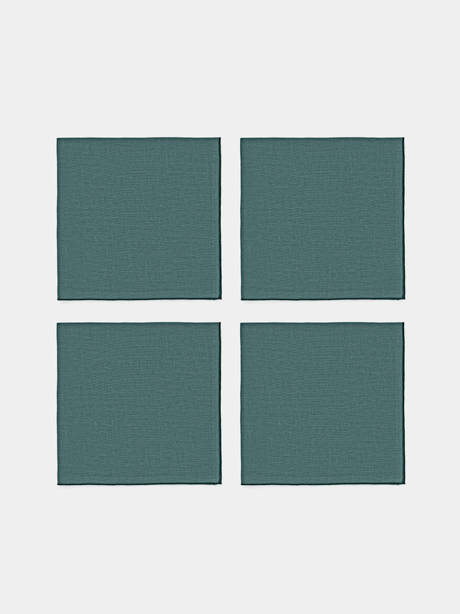 Borgo delle Tovaglie - Filo Linen Extra Large Napkins (Set of 4) - Blue - ABASK
