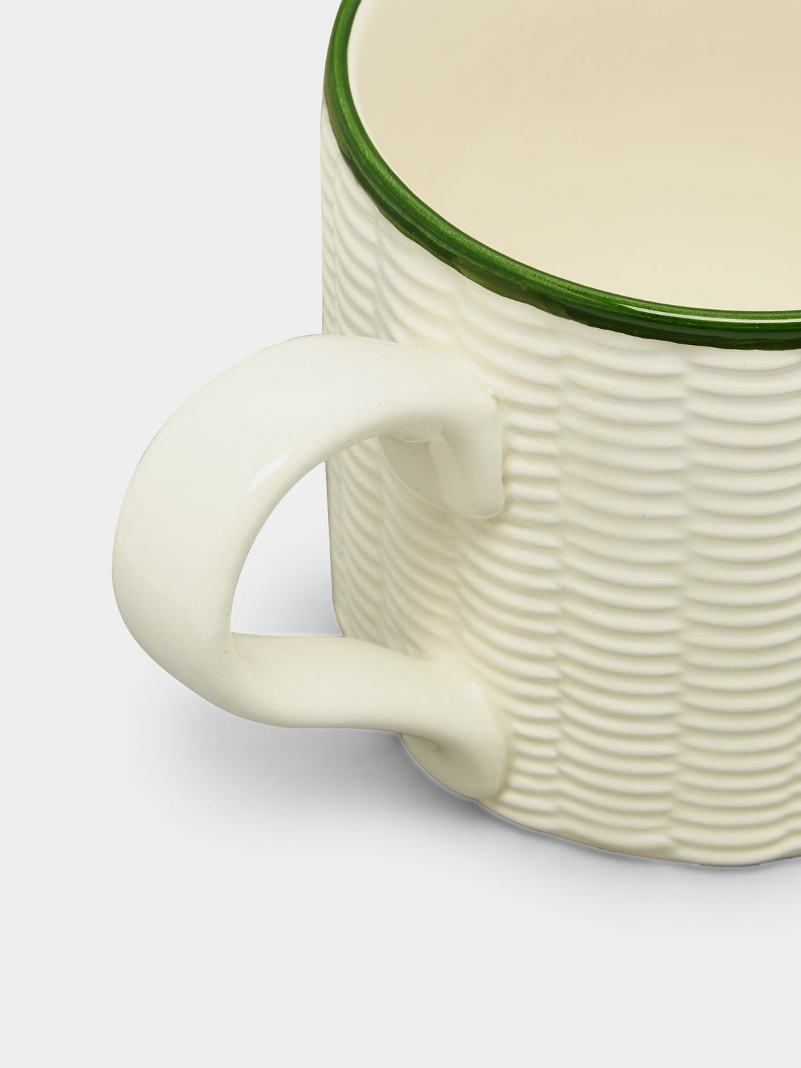 Este Ceramiche - Wicker Hand-Painted Ceramic Mugs (Set of 4) -  - ABASK