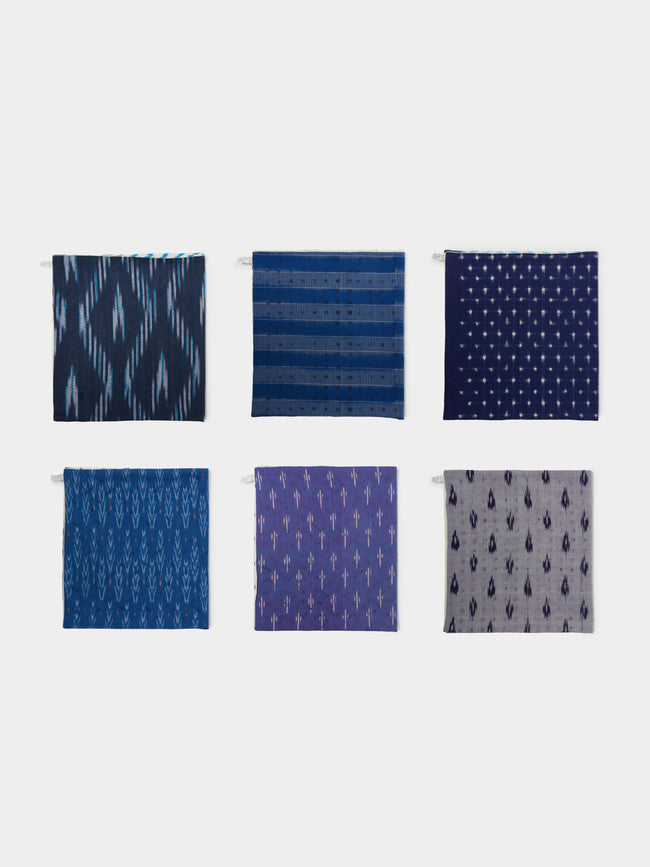 Gregory Parkinson - Nighttime Array Block-Printed Cotton Napkins (Set of 6) -  - ABASK - 