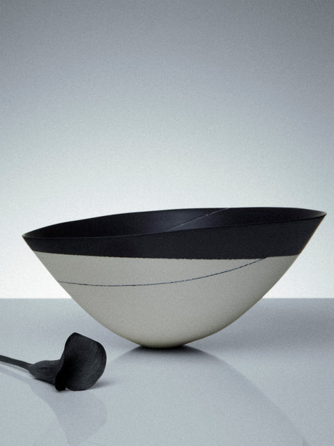 Paul James Ceramics - Fractured Reality Hand-Thrown Ceramic Bowl - White - ABASK