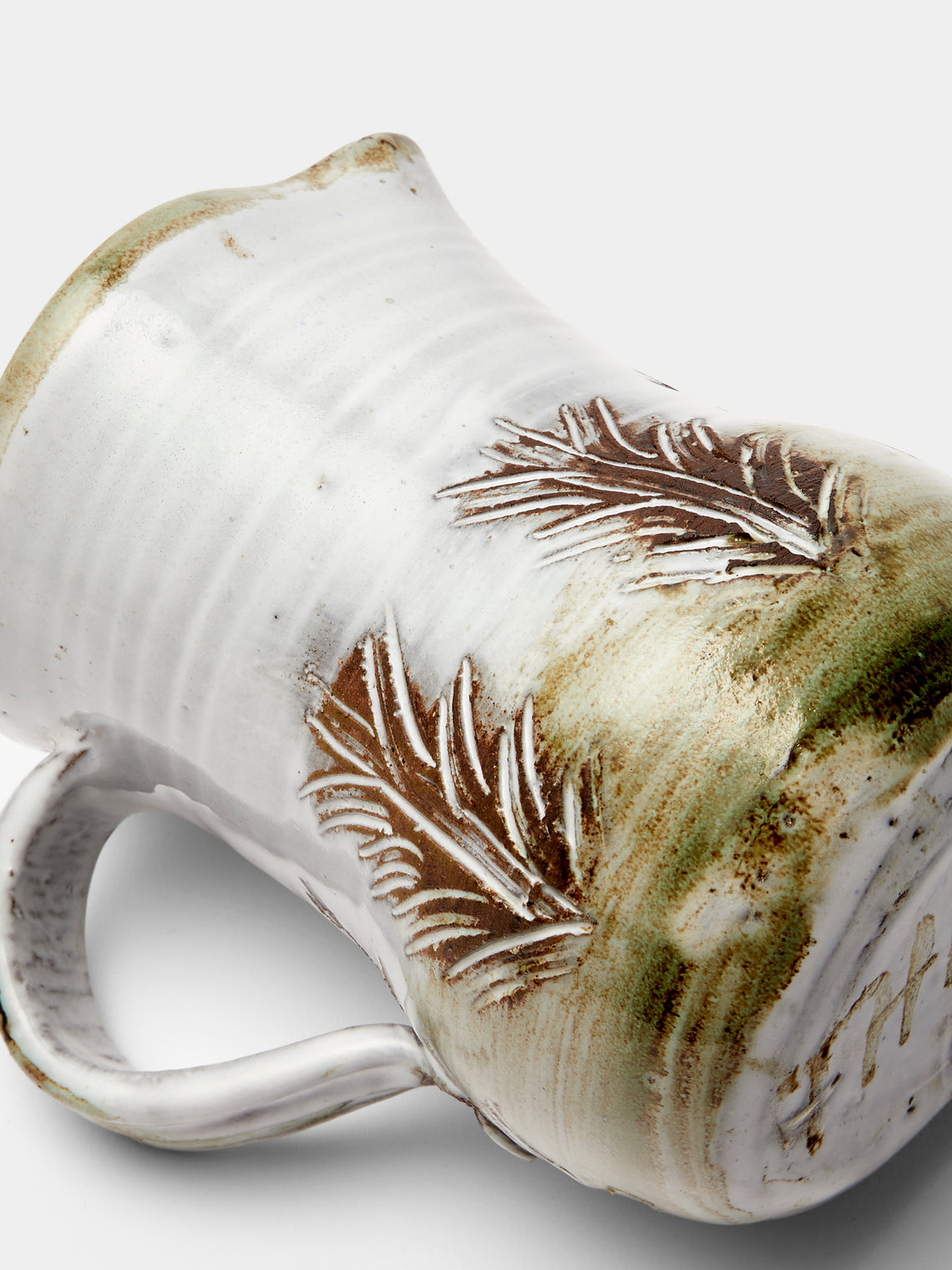 Antique and Vintage - 1960s Albert Thiry Ceramic Jug - White - ABASK