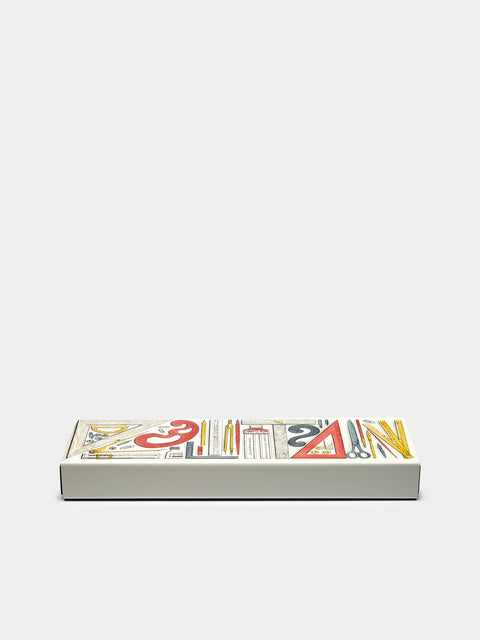 Fornasetti - Strumenti da Disegno Wood Box - White - ABASK - 
