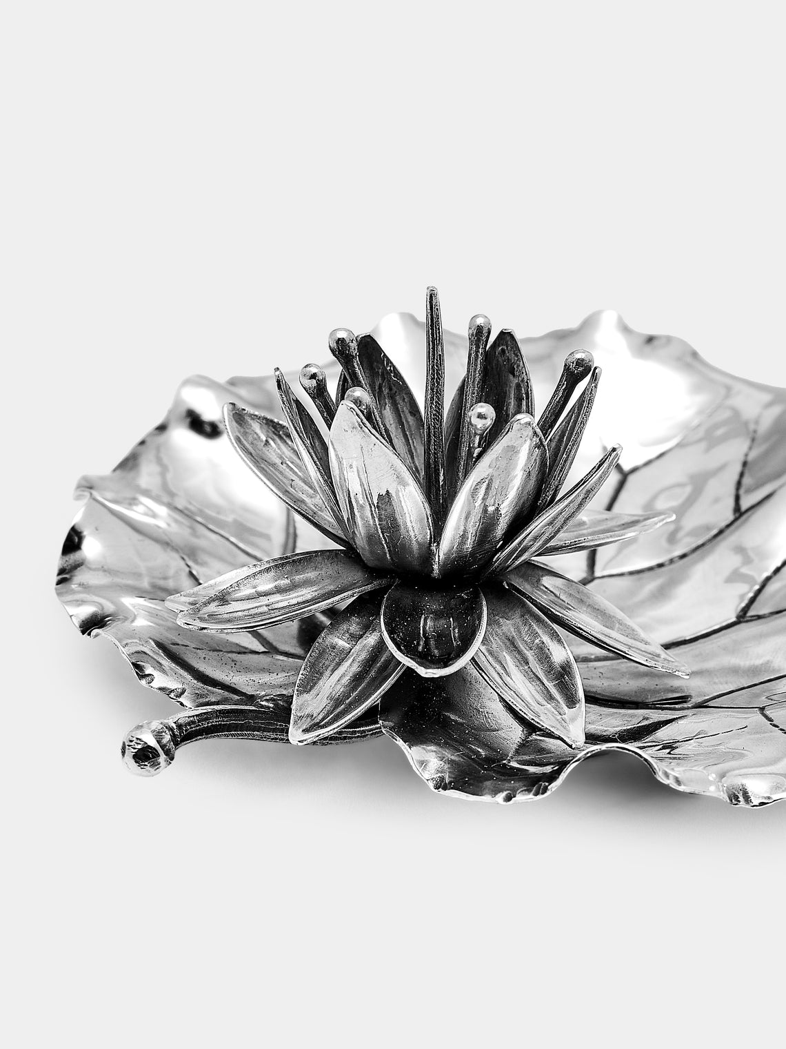 Antique and Vintage - 1970s Buccellati Solid Silver Lotus Flower - Silver - ABASK