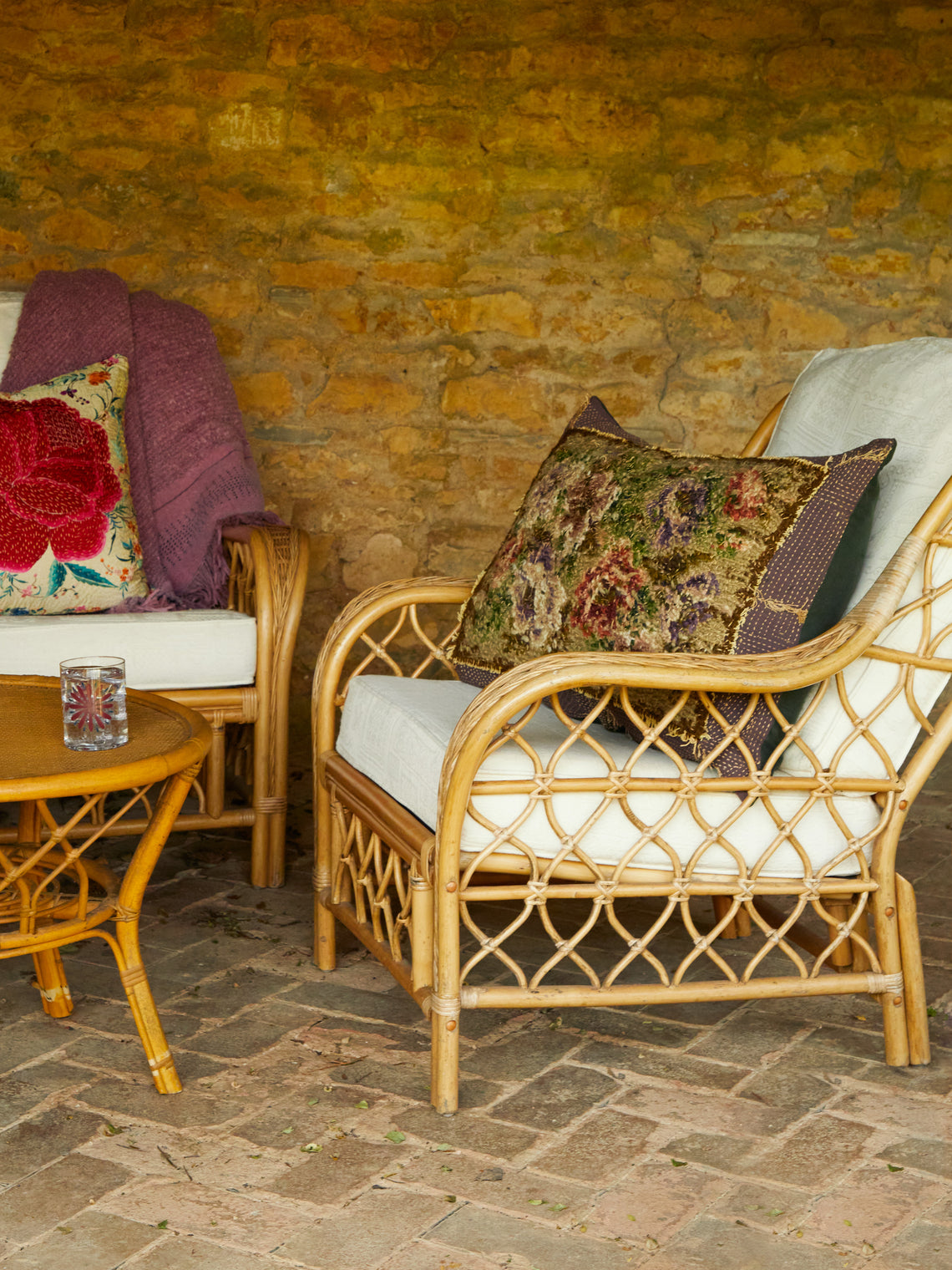 By Walid - 19th-Century Needlepoint Wool Cushion -  - ABASK