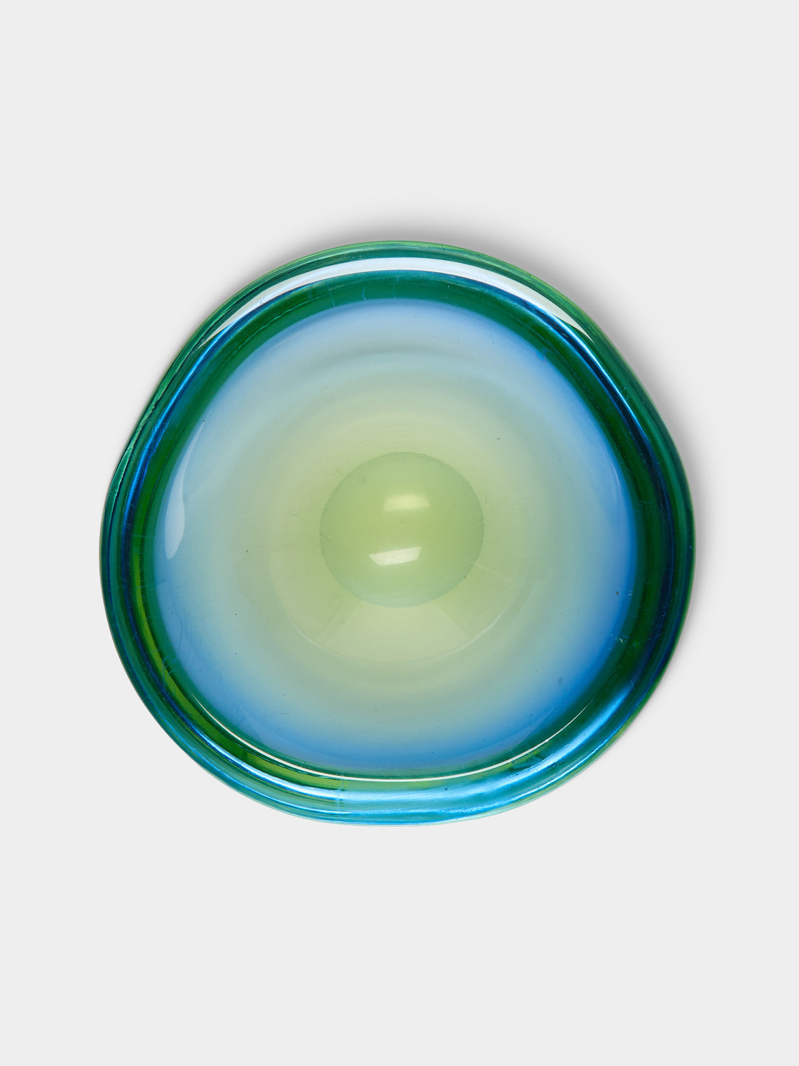 Antique and Vintage - Mid-Century Murano Glass Ashtray - Blue - ABASK