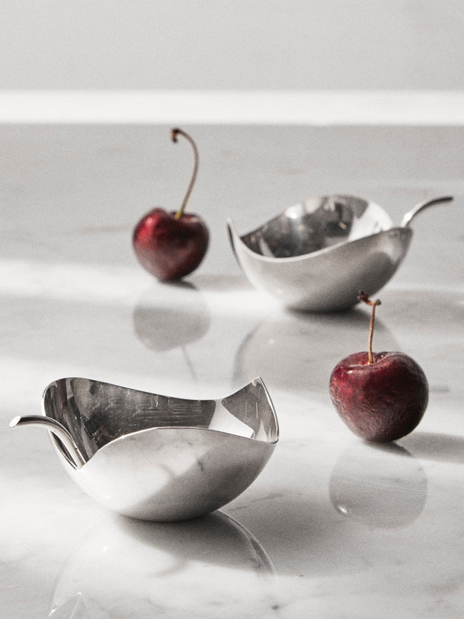 Antique and Vintage - 1970s Christofle Cherries Silver-Plated Serving Bowls (Set of 2) - Silver - ABASK
