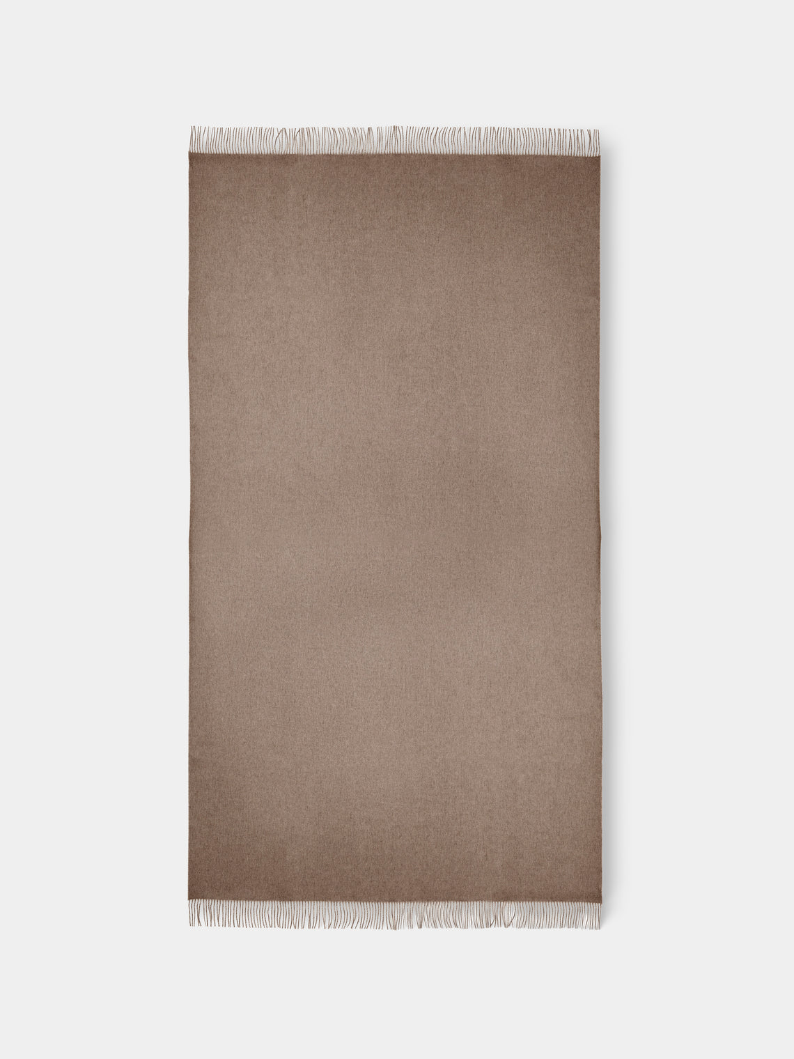 Johnstons of Elgin - Otter Cashmere Reversible Throw (75in/1.9m) - Camel - ABASK - 