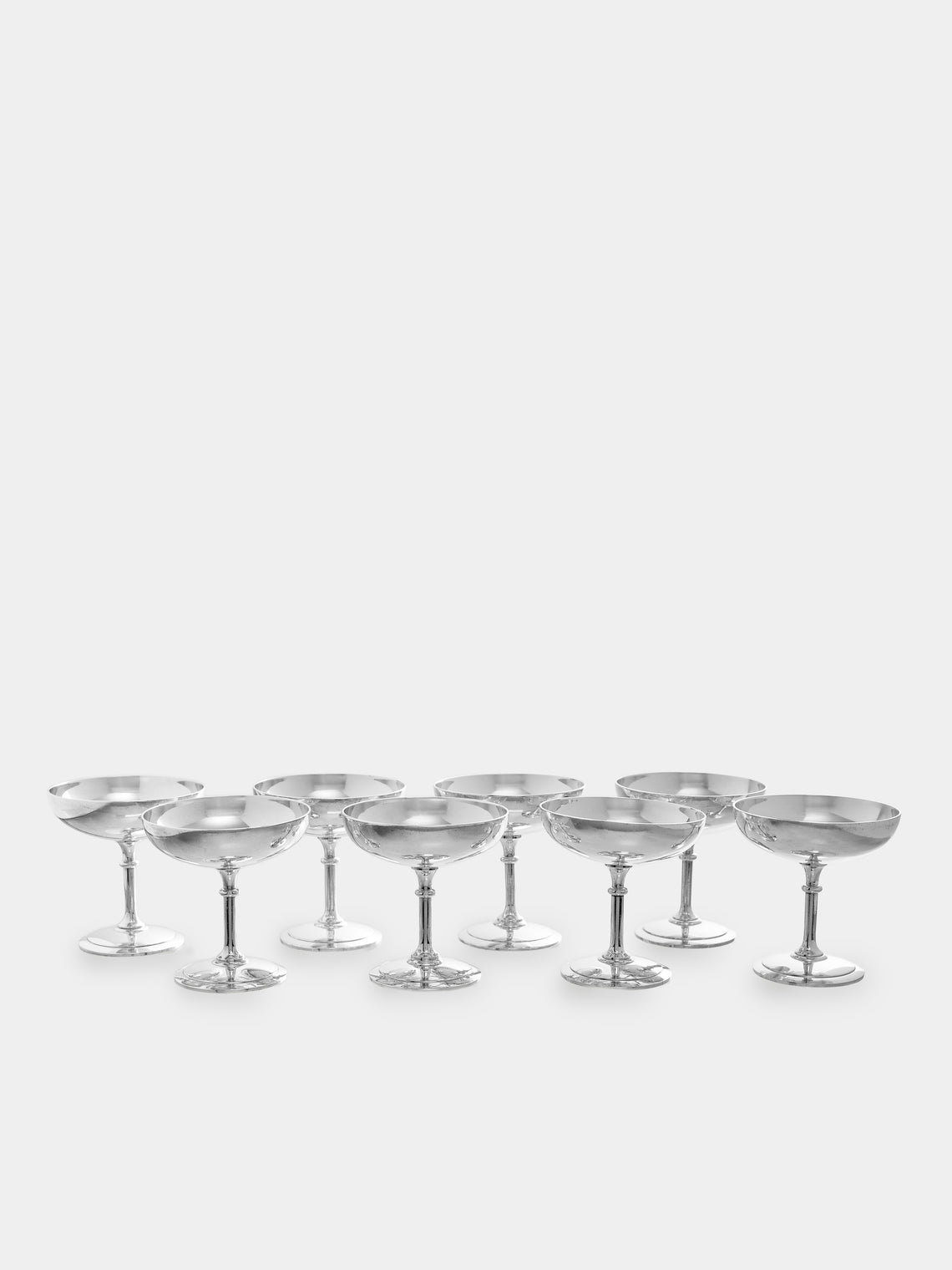 Antique and Vintage - 1980s Christofle Silver-Plated Sundae Bowls (Set of 8) - Silver - ABASK - 