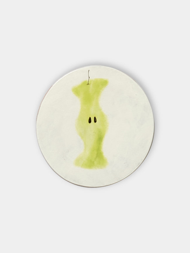 Yon Ho Kyung - Apple Core Buncheong Small Plate - White - ABASK - 