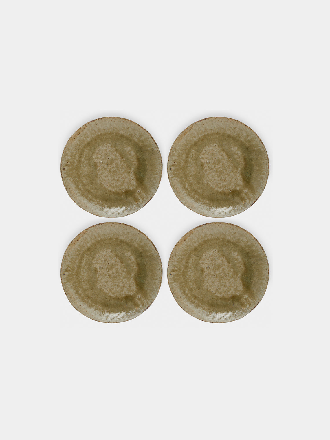 Ingot Objects - Ash-Glazed Ceramic Rimless Side Plates (Set of 4) -  - ABASK