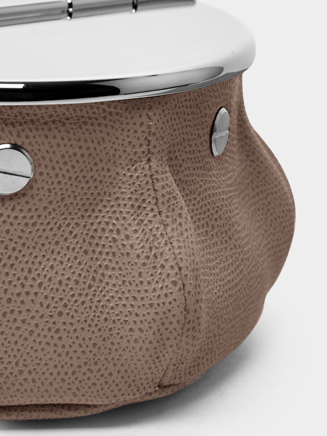 Giobagnara - Laurence Leather Bean Bag Ashtray - Taupe - ABASK