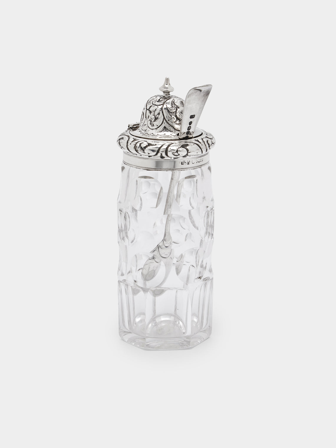 Antique and Vintage - 1900s Silver and Glass Jar -  - ABASK