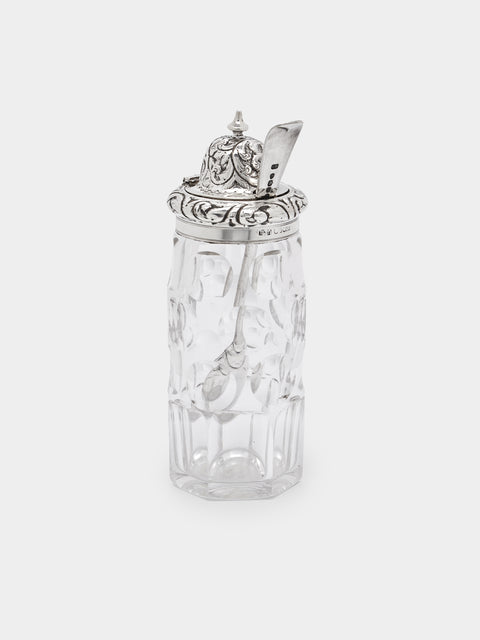 Antique and Vintage - 1900s Silver and Glass Jar -  - ABASK