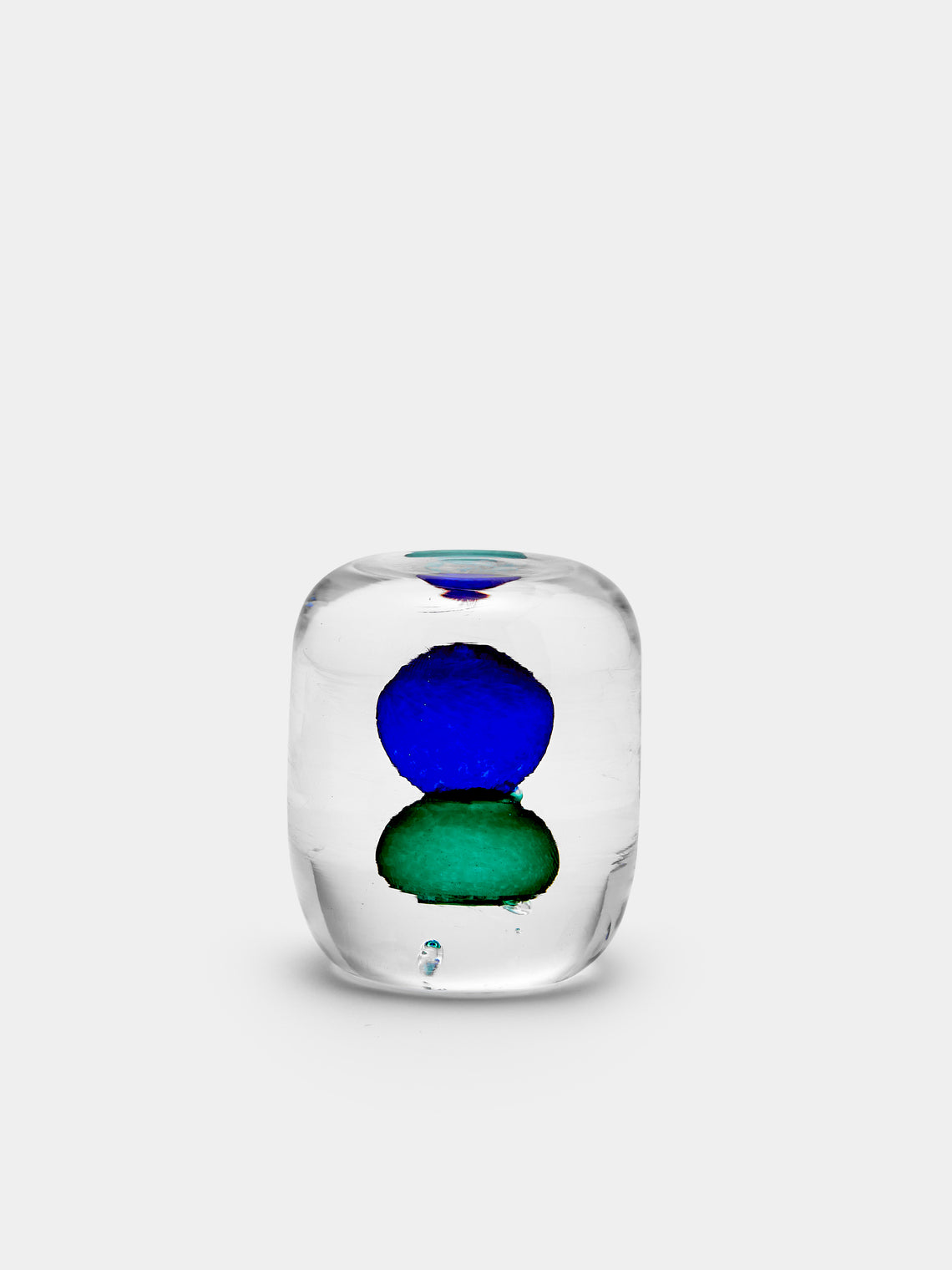 Gather - Hand-Blown Glass Paperweight - Blue - ABASK - 