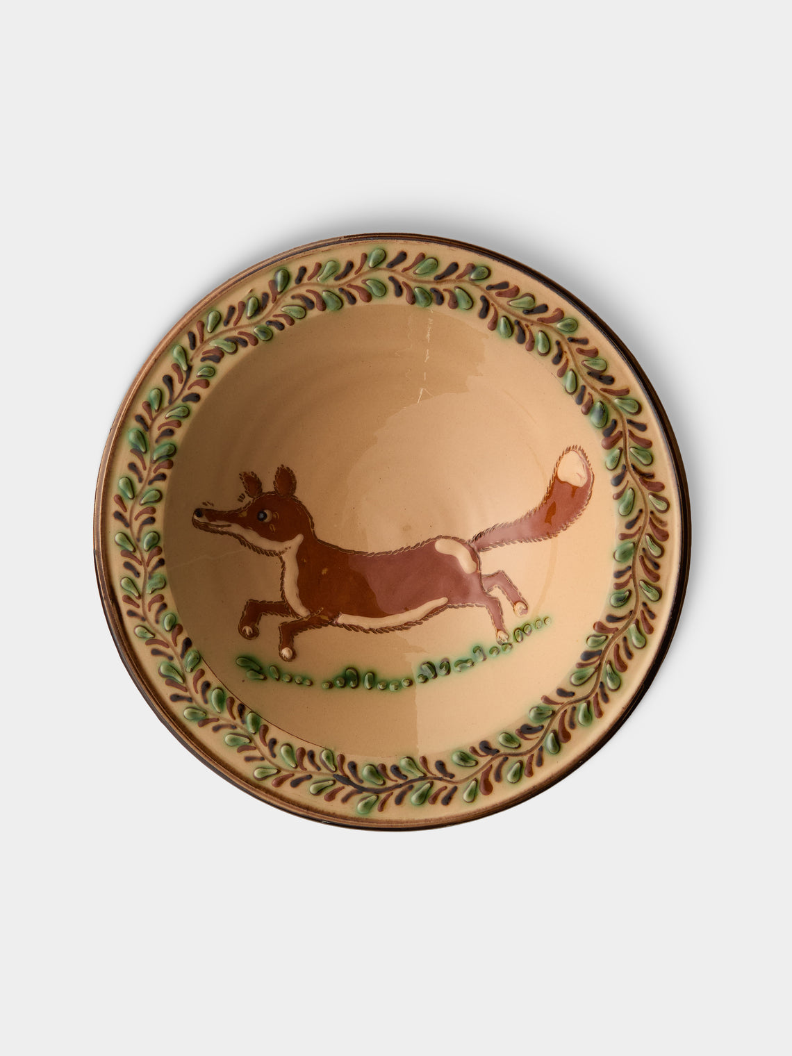 Poterie d’Évires - Animals Hand-Painted Ceramic Breakfast Bowls (Set of 4) - Cream - ABASK