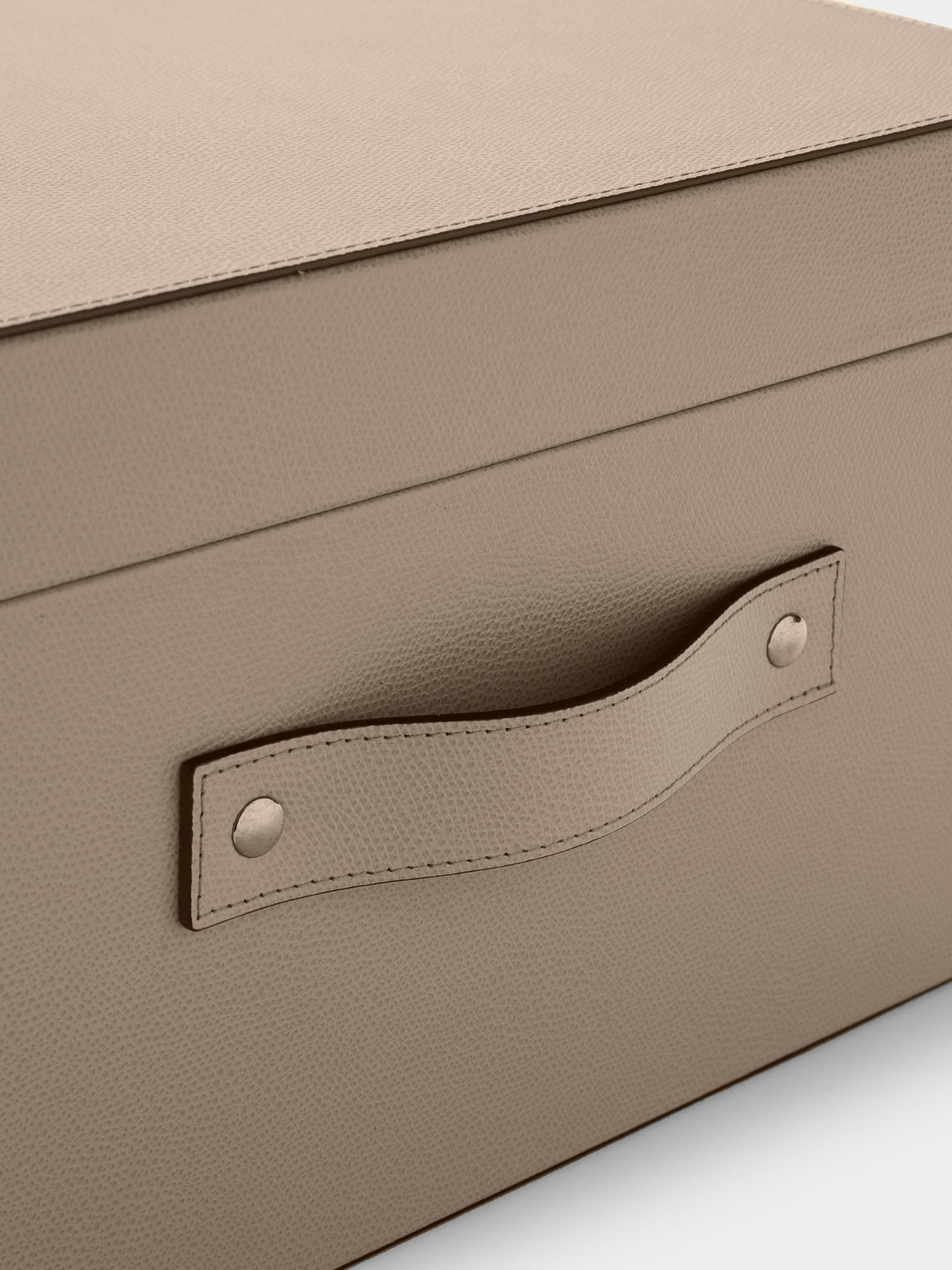 Pinetti - Avio Leather Large Storage Box - Taupe - ABASK