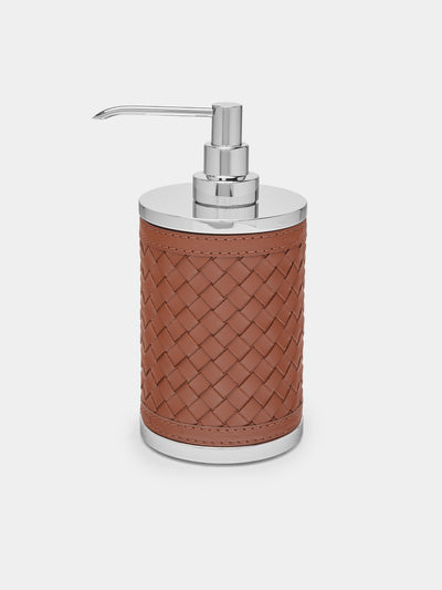 Riviere - Alghero Woven Leather Soap Dispenser - Brown - ABASK - 